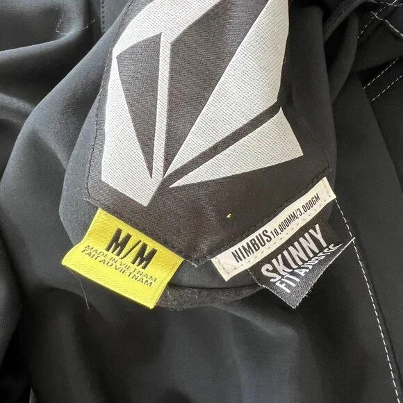 VOLCOM Nimbus Hybrid Skinny Snowboarding Pant Black - Picture 12 of 14